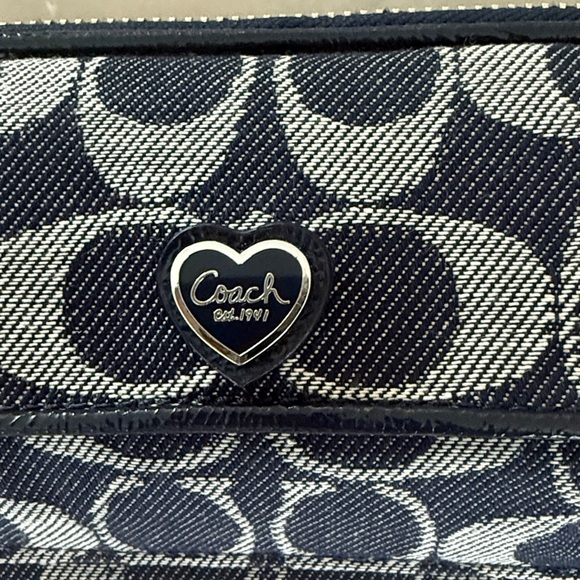 Coach Denim Dark Blue Signature Wallet Wristlet 1941 Vintage NWOT Read* - Picture 6 of 13